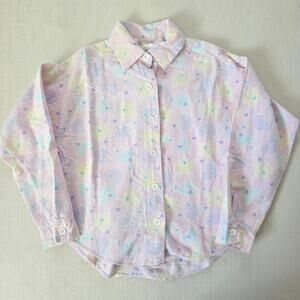 Vintage 90s Shapes Girly Buttondown Shirt kids 8